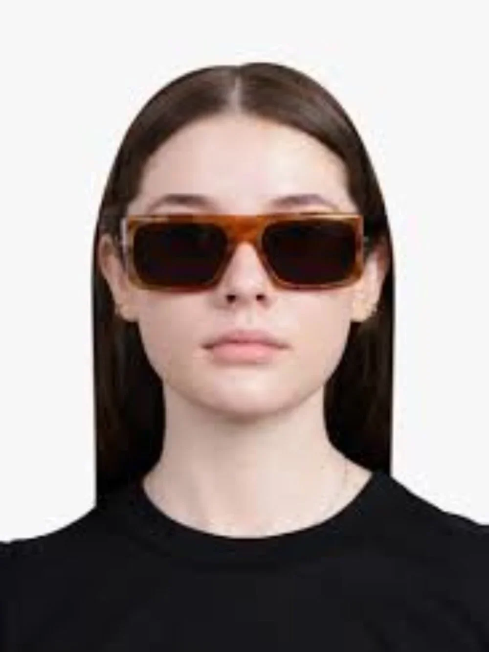 Saint Laurent SL736 001 Geometric Sunglasses - Brown Havana/Black / Grey